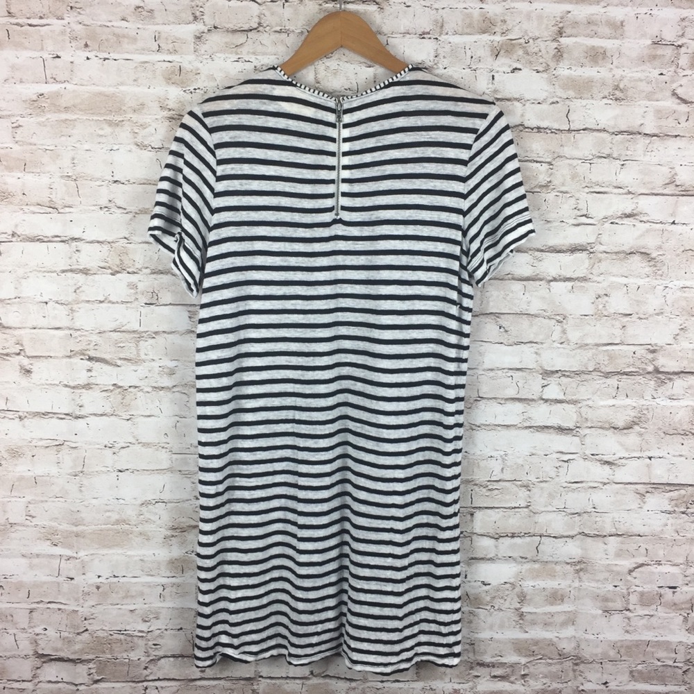 Alice + Olivia AIR Stripe Linen Dress Med Cute - Picture 6 of 7